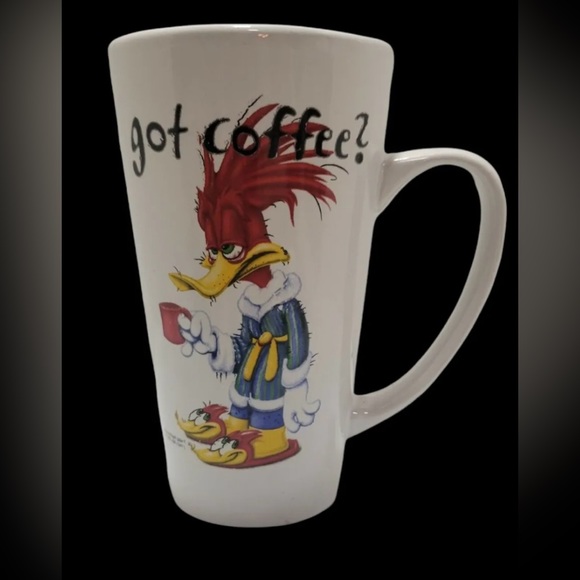 Woody Woodpecker Got Coffee? Mug Walter Lantz Universal Studios '98 14oz Mug - Picture 5 of 10